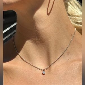 Brandy melville silver diamond charm necklace